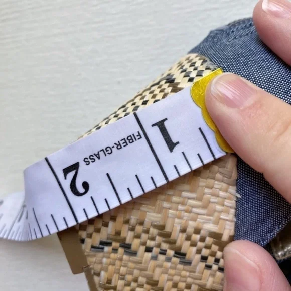 Bandolino Lace Up Denim Wedge Sandals - Picture 12 of 12